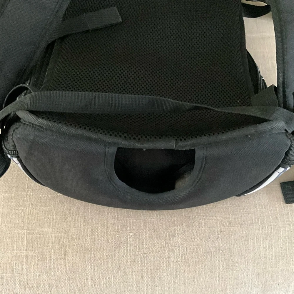 Black and White Striped Small Pet Carrier